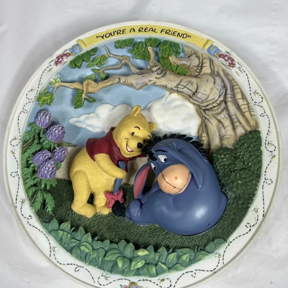 Bradford‎ Exchange Winnie The Pooh 3D Plate Your A Real Friend EYORE